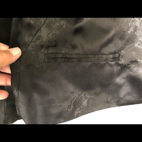 Vintage silk 1990s Jacket cropped - Picture 3 of 6